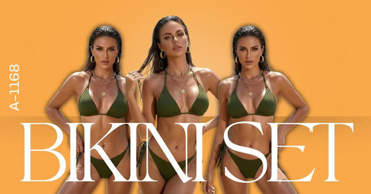 Πράσινο φιστίκι bikini textured ύφασμα 1168 τριγωνάκι top
