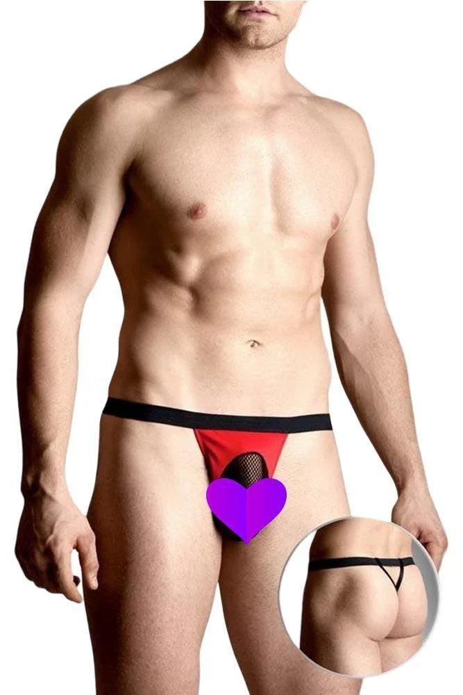 Softland - Ανδρικό εσώρουχο - MICRO NET THONG Κόκκινο SFT-4494-R - E-string.gr