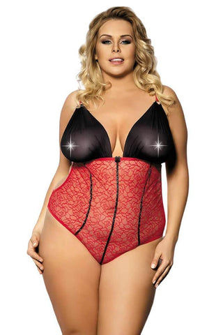 Anais - PLUS SIZE Κορμάκι στρινγκ - AS Fosco AS10004 - E-string.gr