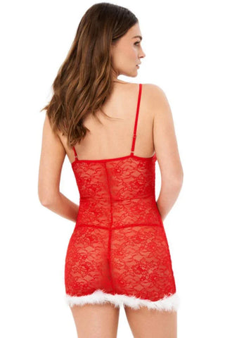 Babydoll Στολή Kotek Kristinella Κόκκινο KO-6009