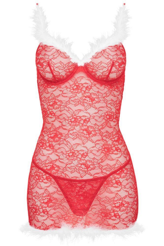 Babydoll Στολή Kotek Kristinella Κόκκινο KO-6009