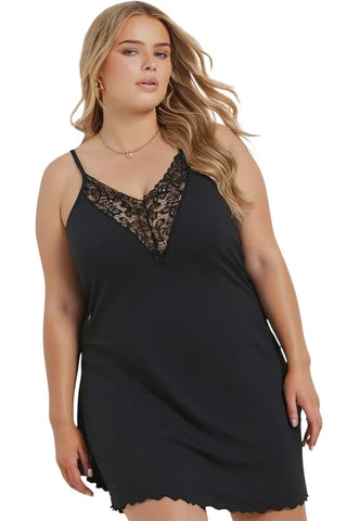 Γυναικείο Babydoll Annamu Μαύρο A-1054