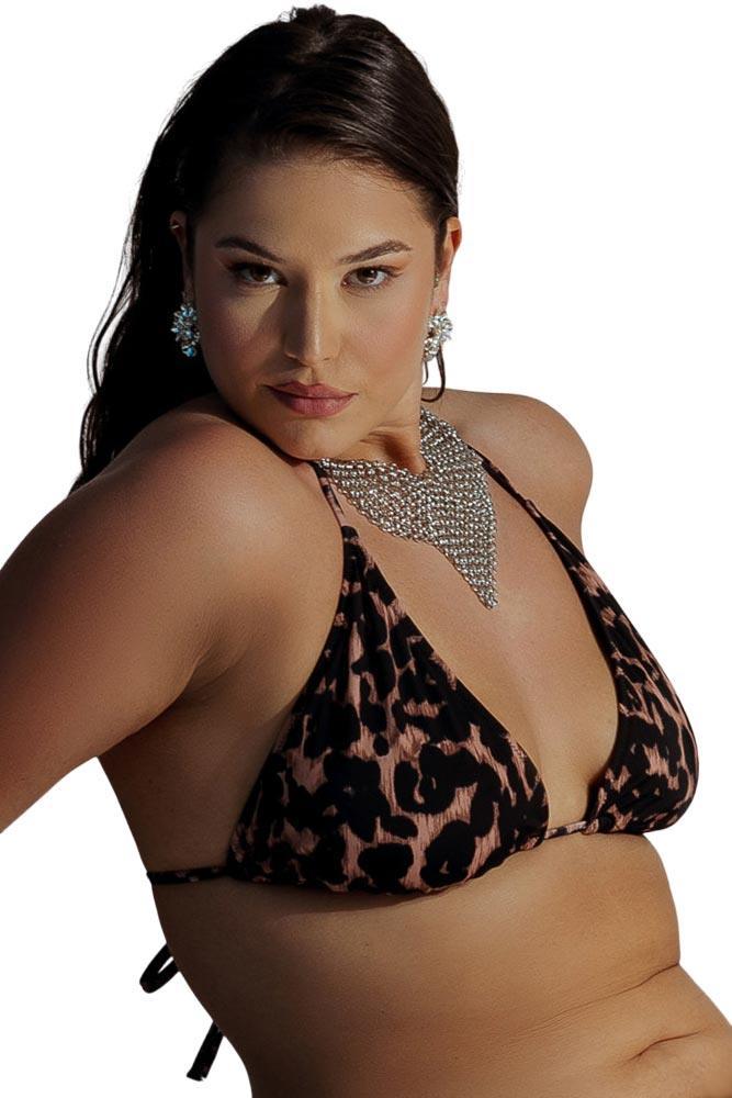 Γυναικείο Plus Size TOP Μαγιό RockClub Λεοπαρ BP-1649