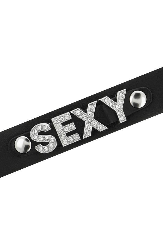 Κολιέ Vegan Leather Choker Μαύρο Sexy D-229291