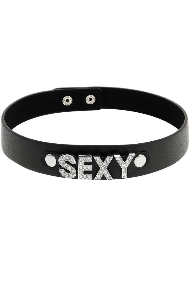 Κολιέ Vegan Leather Choker Μαύρο Sexy D-229291