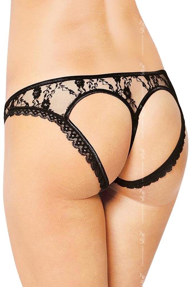 Balck Lace Open Back Μαύρο