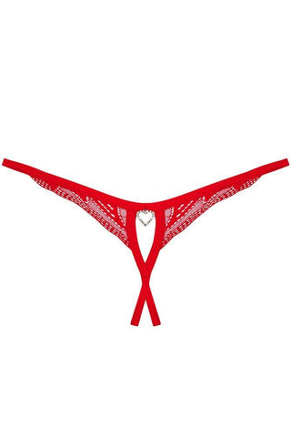 Εσώρουχο Obssesive Chilisa Crotchless thong Κόκκινο OB5841