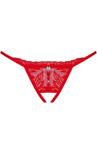 Εσώρουχο Obssesive Chilisa Crotchless thong Κόκκινο OB5841