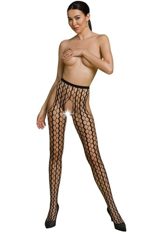 Καλσόν ζαρτιέρα Passion ECO Garter stockings Μαύρο ECOS007-Black