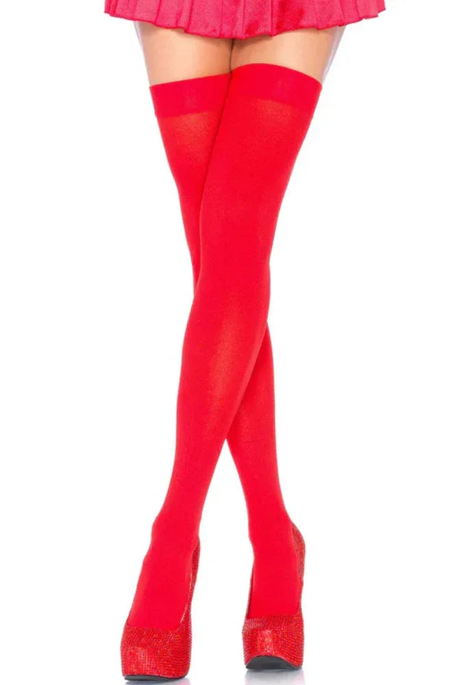Κάλτσες Leg Avenue Nylon Thigh Highs Κόκκινες 70 DEN LG6672-Red
