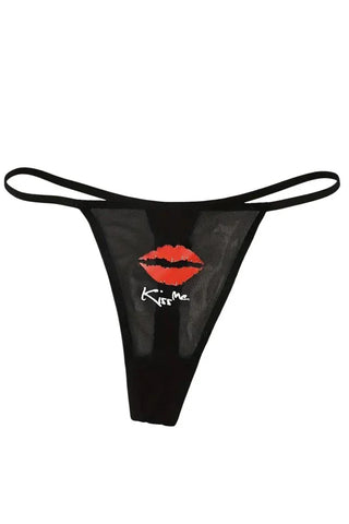 Εσώρουχο Annamu String Kiss me Μαύρο A-1008