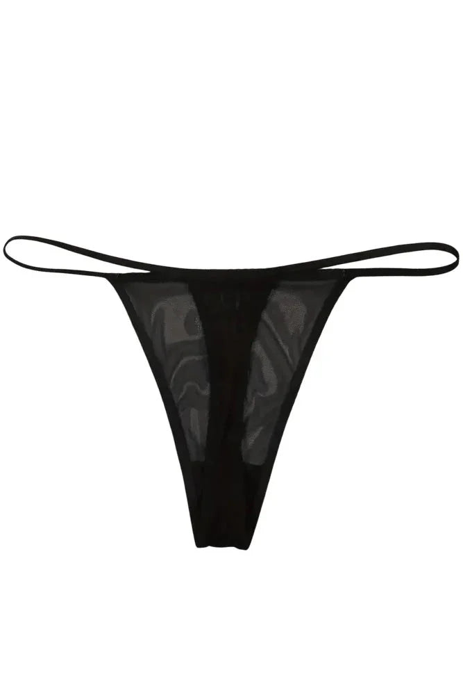 Εσώρουχο Annamu String Kiss me Μαύρο A-1008