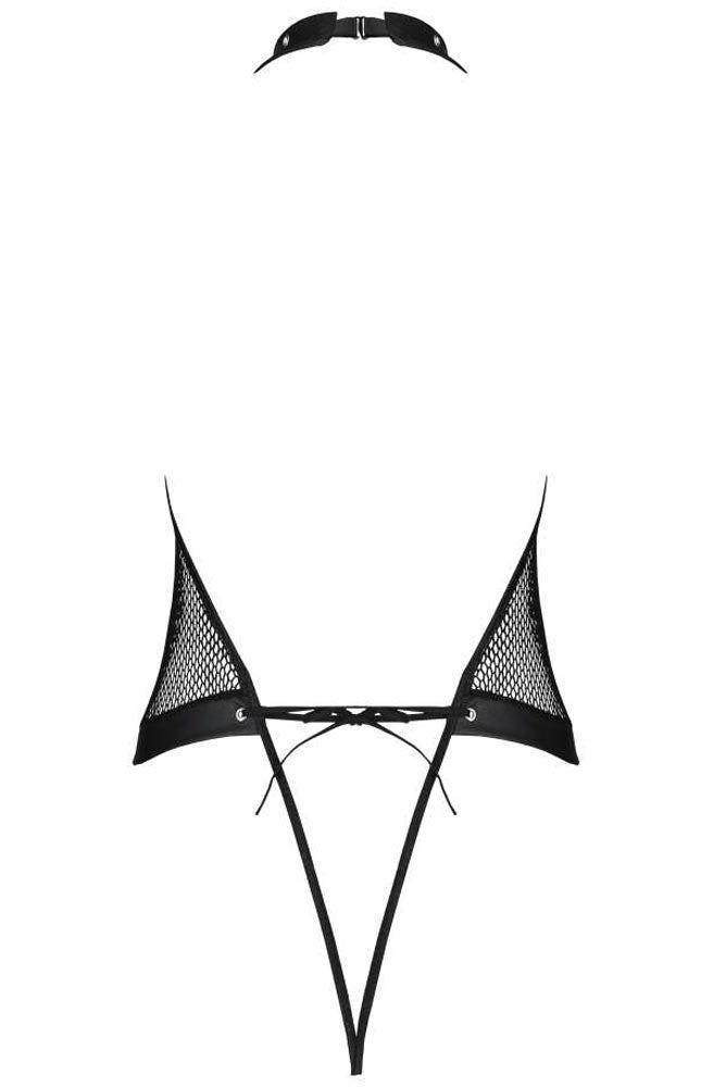 Passion - Γυναικείο κορμάκι - Passion Moonlight Body Leather Μαύρο PE10459 - E-string.gr