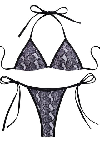 Λεοπάρ bikini top τριγωνάκι ρυθμιζόμενο χωρίς μπανέλα