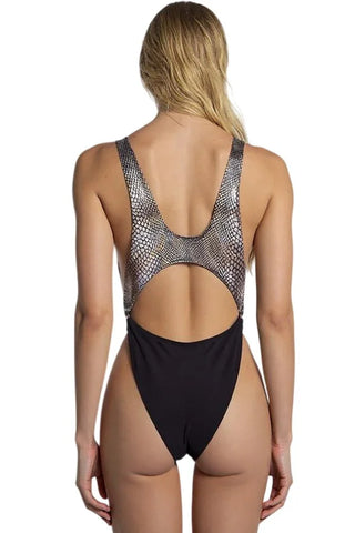 Ολόσωμο Μαγιό με Snake Print & Cut-Out Σχέδιο – Μοναδικό Στυλ & Απόλυτη Θηλυκότητα