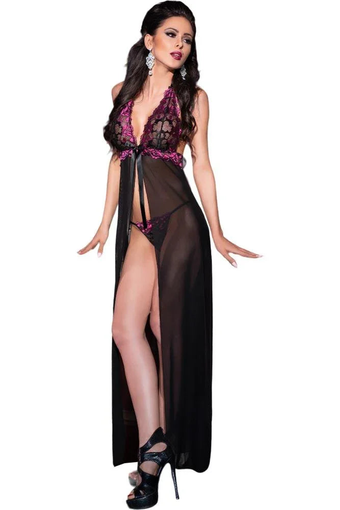 Μακρύ Babydoll Chilirose Μαύρο CR-3461-Black