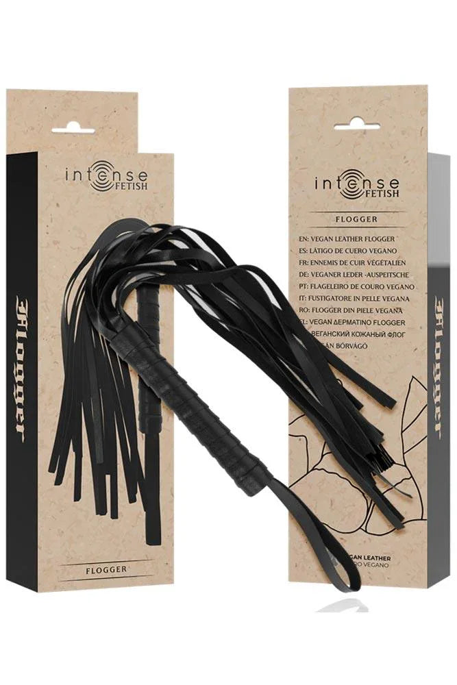 Μαστίγιο Intense Fetish Vegan Leather Μαύρο D-236014