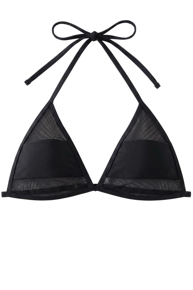 See-through mesh bikini top σε μαύρο χρώμα