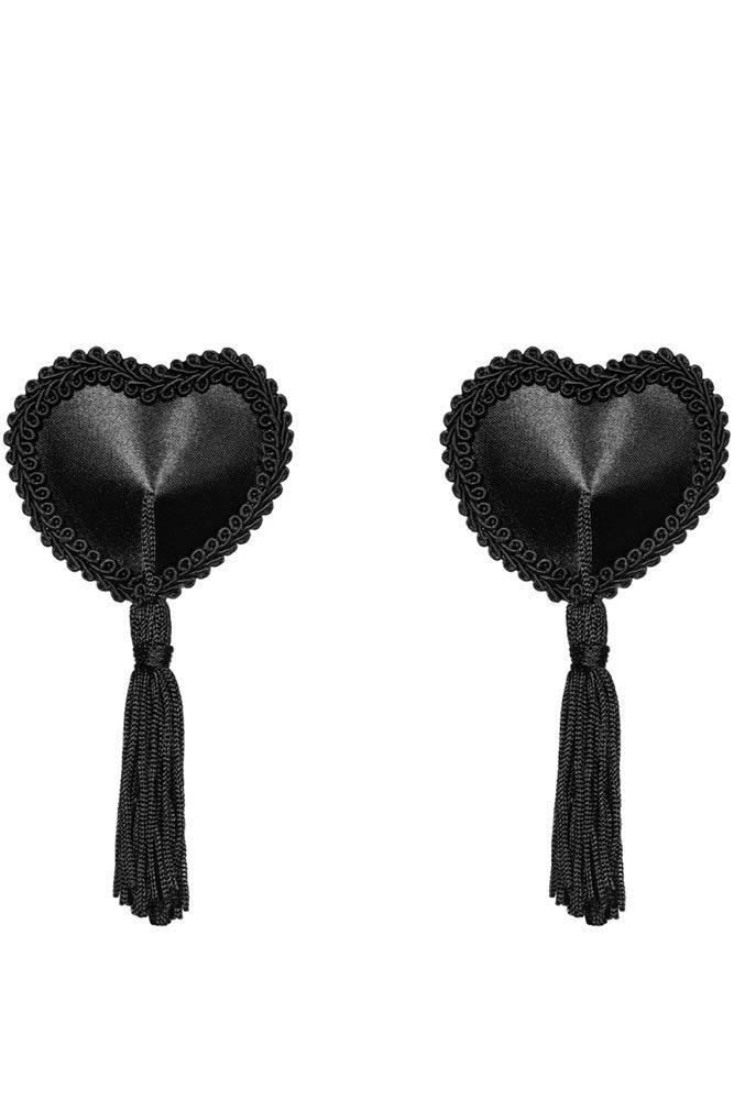 Obsessive - Διακοσμητικά στήθους- OBSESSIVE NIPPLE COVERS TASSEL BLACK OB7721 - E-string.gr