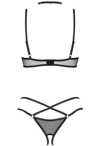 Γυναικείο σετ εσωρούχων Obsessive Donarella 3-pcs set Μαύρο OB6756
