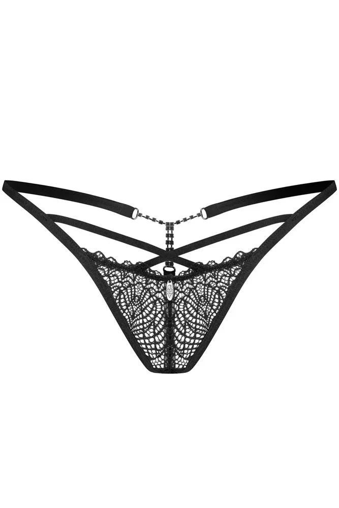 Γυναικείο Εσώρουχο Obsessive Iliosa thong Μαύρο OB0890