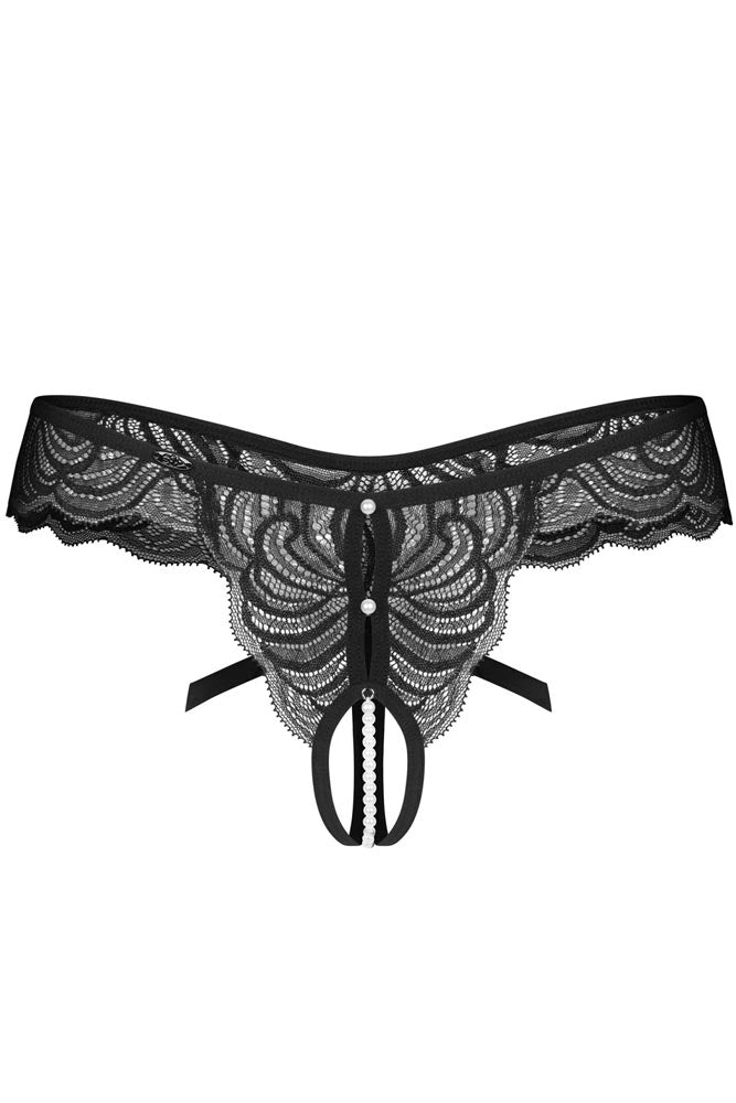 Λεπτομέρεια δαντέλας μπροστά σε sexy thong
