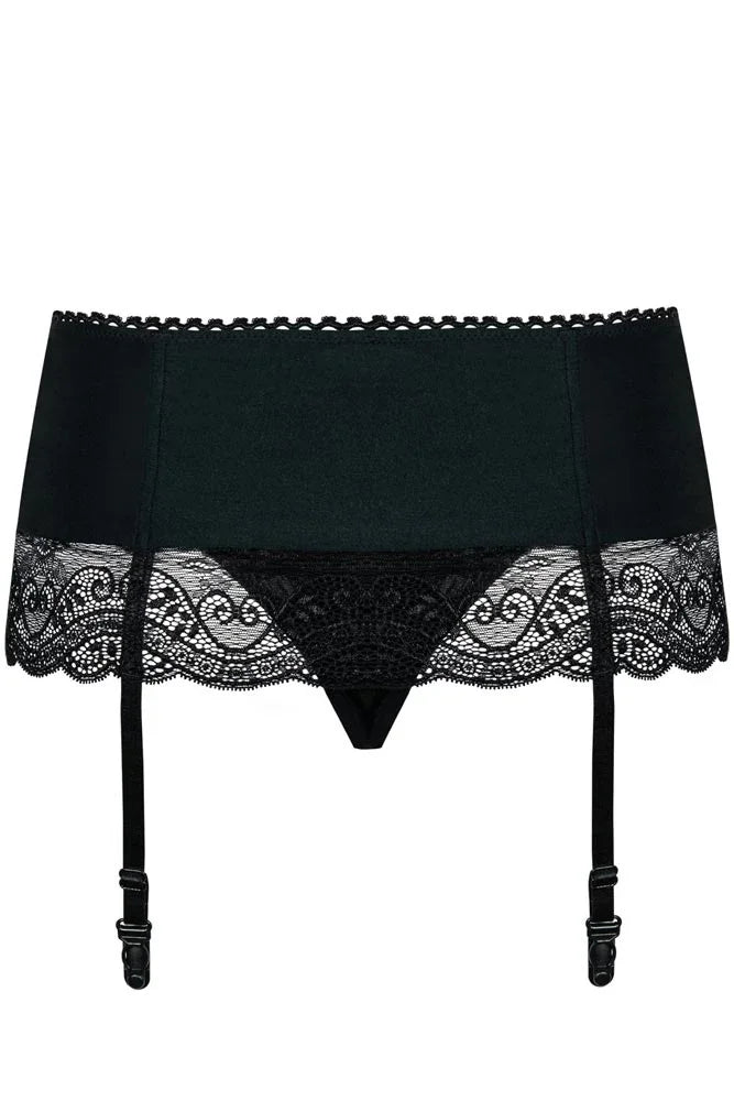 Γυναικεία ζαρτιέρα Obsessive Miamor Garter belt Μαύρη OB9813