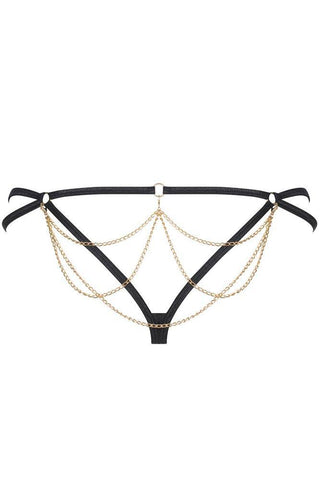 Γυναικείο String Obssesive Pantheria Thong Μαύρο OB1852