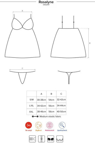 Obsessive - Γυναικείο Babydoll - Obsessive Rosalyne Κόκκινο OB4137 - E-string.gr