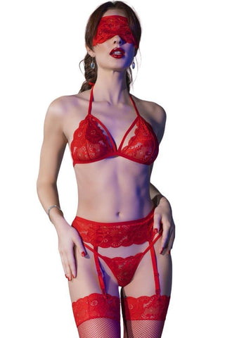 Γυναικείο σετ εσωρούχων Chilirose Κόκκινο CR-4467-Red
