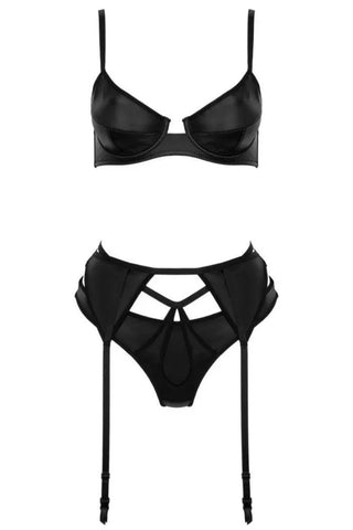 Σετ εσωρούχων Kotek Blackelia 3-pcs set Μαύρο KO-6008