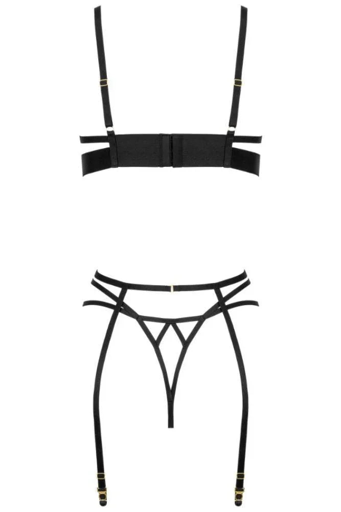 Σετ εσωρούχων Kotek Lacina 3-pcs set Μαύρο KO-6000