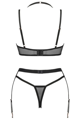 Σετ εσωρούχων Obsessive Selinne Μαύρο OB3182