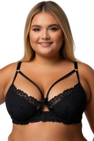 Γυναικείο Σουτιέν Plus Size Annamu Μαύρο A-1116