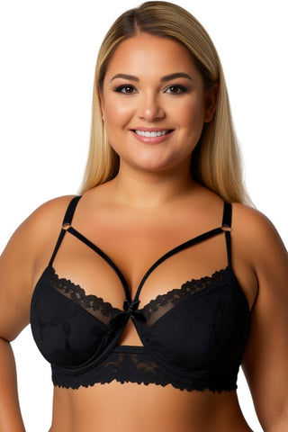Γυναικείο Σουτιέν Plus Size Annamu Μαύρο A-1116