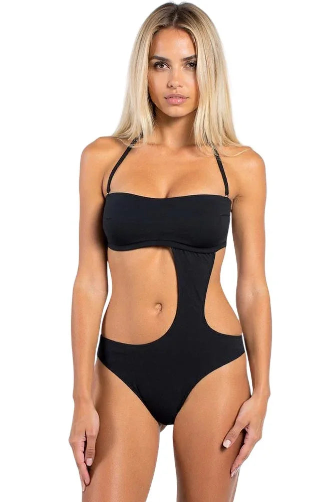 Γυναικείο Μαγιό Strapless Ολόσωμο RockClubn Μαύρο BP-1171
