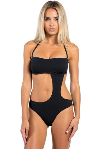 Γυναικείο Μαγιό Strapless Ολόσωμο RockClubn Μαύρο BP-1171