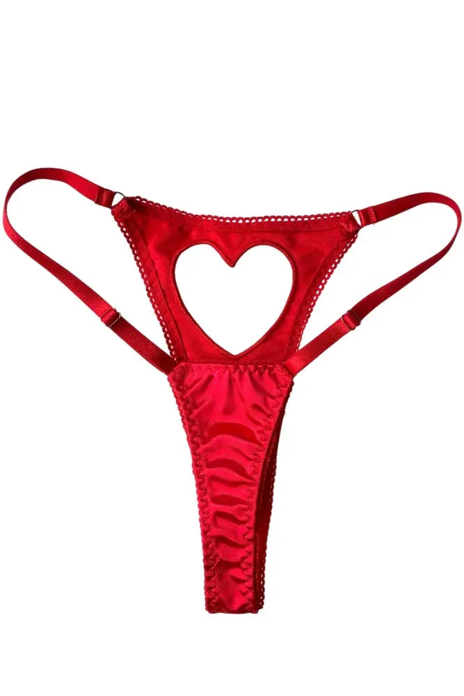 Γυναικείο εσώρουχο Annamu Heart thong Κόκκινο A-1001
