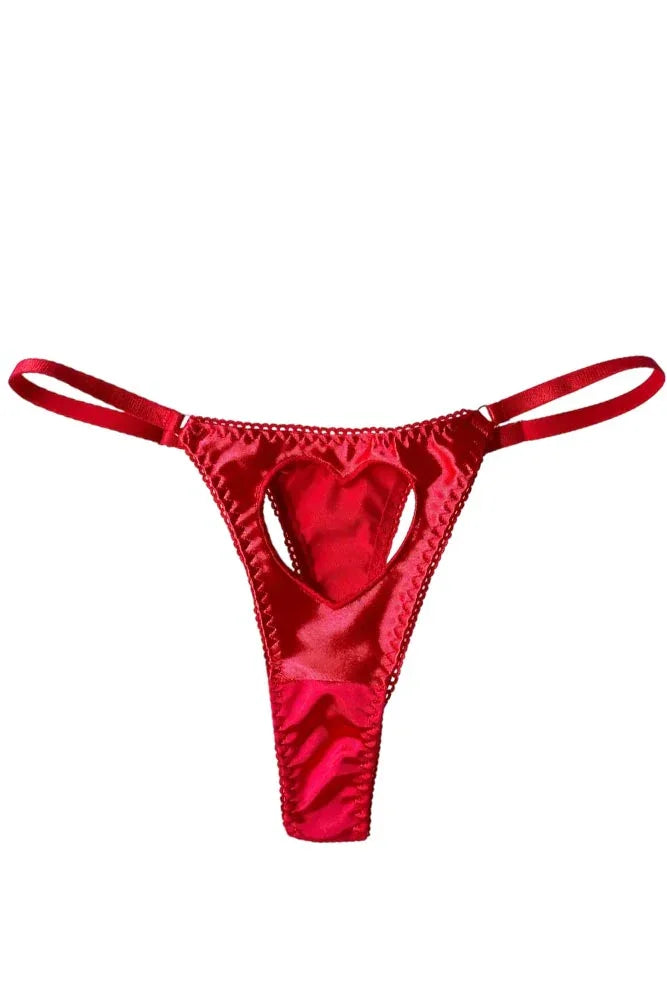 Γυναικείο εσώρουχο Annamu Heart thong Κόκκινο A-1001