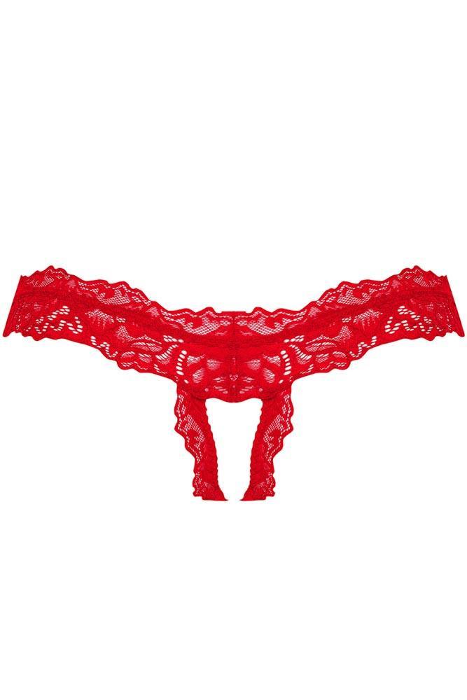 Εσώρουχο Obssesive Cherris Crotchless thong Κόκκινο OB5360