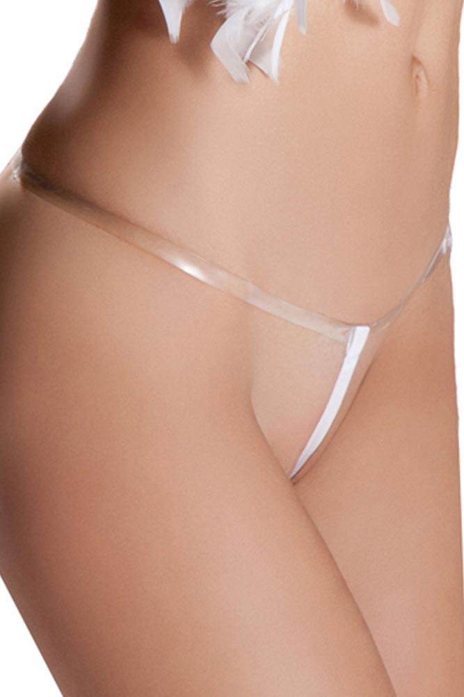 Sexy λευκό string με διαφανείς τιράντες Passion Luxury