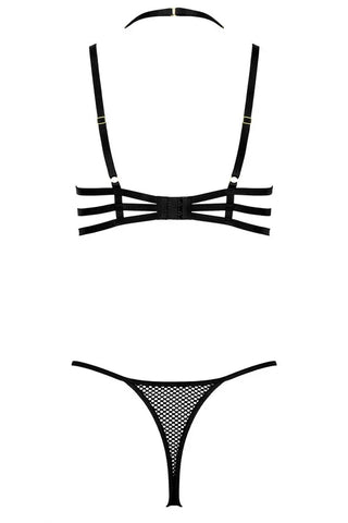 Δαντελένιες λεπτομέρειες στο μαύρο lingerie TP104 – Πίσω όψη