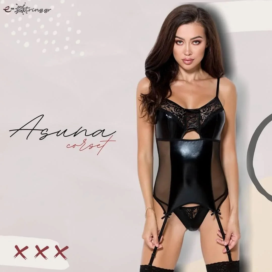Passion - Γυναικείος Κορσές - Passion Asuna Corset Μαύρος PS0056 - E-string.gr
