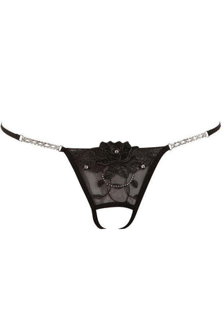 Cottelli Collection - Γυναικείο Εσώρουχο- CROTCHLESS RHINESTONES THONG S4F04700 - E-string.gr