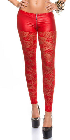 KouCla - Κολάν - Sexy Red collant LE50575 C-Red - E-string.gr