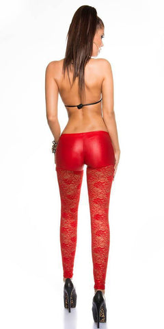 KouCla - Κολάν - Sexy Red collant LE50575 C-Red - E-string.gr