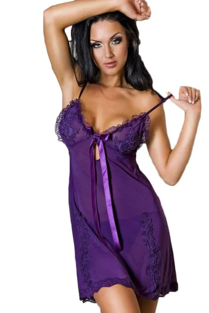Chilirose - Γυναικείο Babydoll - Chilirose Purple Babydoll CR-3191 - E-string.gr