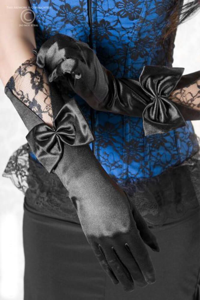 Chilirose - Γάντια - Chilirose Satin and Lace Gloves CR-3252 - E-string.gr