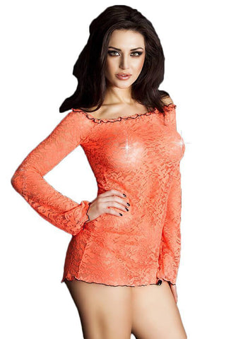 Chilirose - Φορεματάκι - Chilirose See-thru Dress Orange CR-3339 - E-string.gr