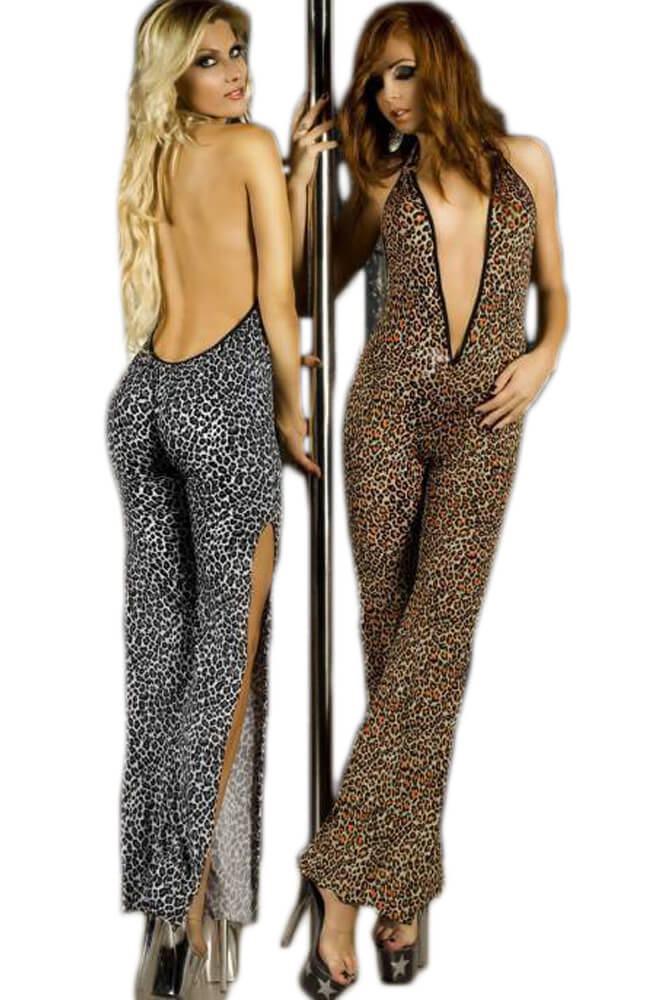 Chilirose - Ολόσωμη φόρμα - Chilirose Catsuit Gray – Black CR-3425-Gray - E-string.gr